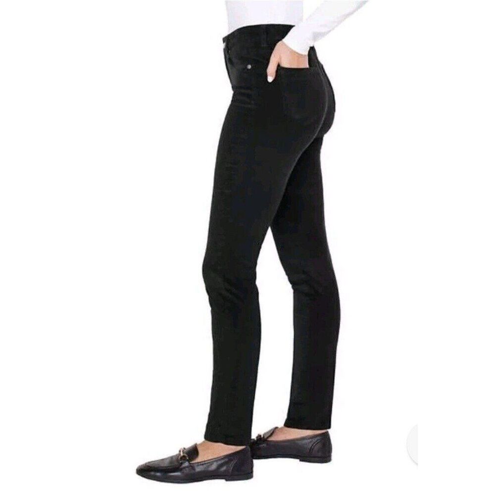 NWT Well Worn Women Soft Corduroy High Rise Skinny Jeans Black $80, Size 10